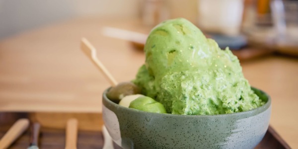 Helado de té verde matcha