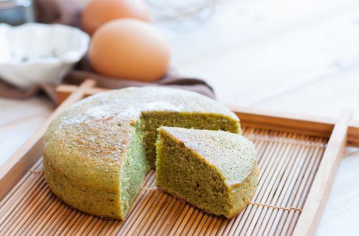 Pastel de té verde